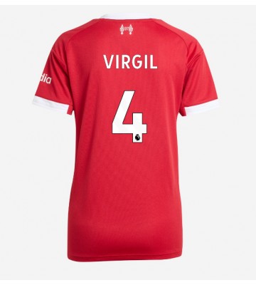 Liverpool Virgil van Dijk #4 Hjemmebanetrøje Dame 2025-26 Kortærmet